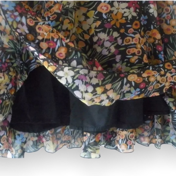 Forever 21 Girls Kids Floral Print Tiered Hem Chiffon Summer Party Dress Small S - Picture 7 of 12